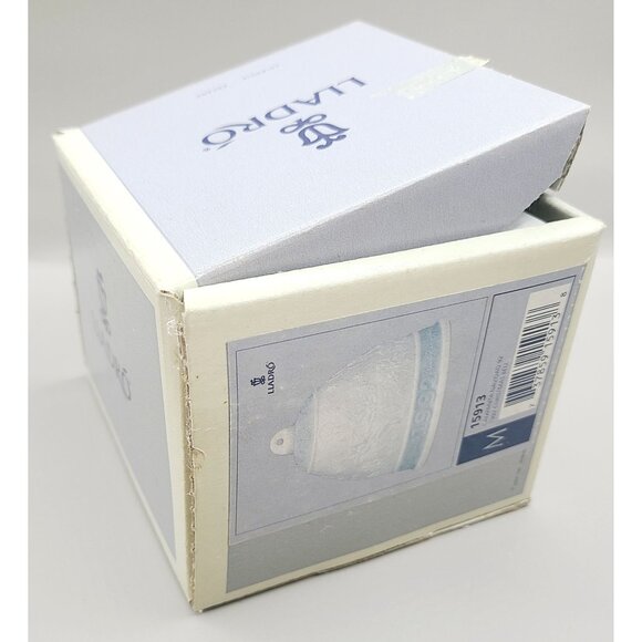 Lladro 1992 Porcelain Christmas Bell Ornament Poinsettia & Candle w/ Box - Picture 10 of 10